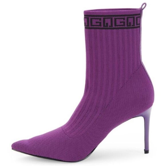 Guess Stiletto Purple Sock Ankle Boots - Picture 3 of 9